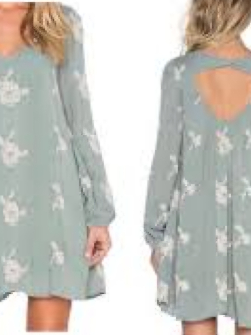 Free People Emma's embroidered mini dress in misty green Small.